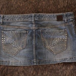 Bling pocket jean skirt